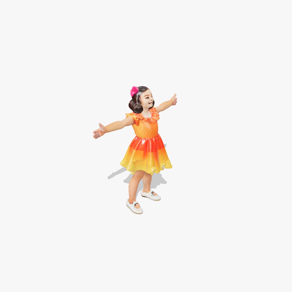 Colorful Childrens Dress Model Pack